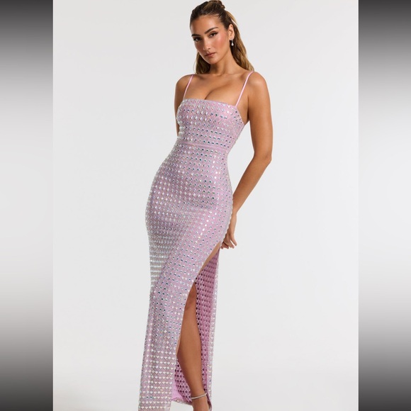 Oh Polly Dresses & Skirts - Oh Polly PRISHA Embellished square neck evening gown